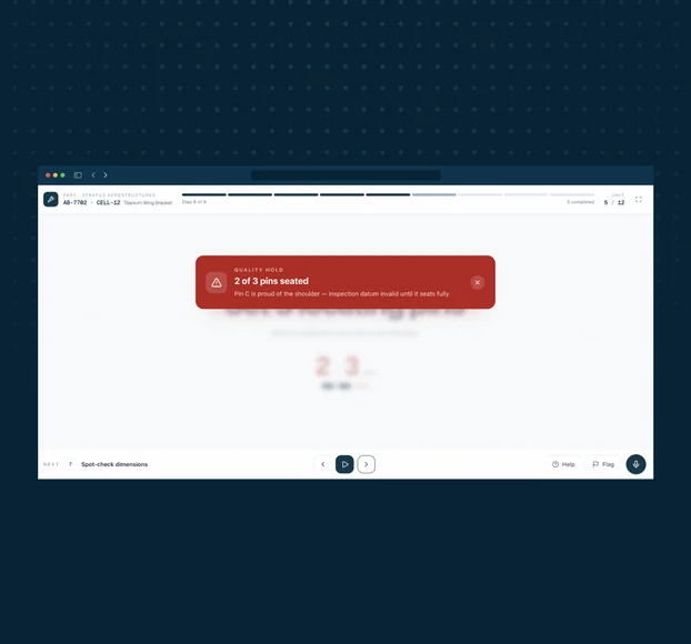 Operator station display with live guidance